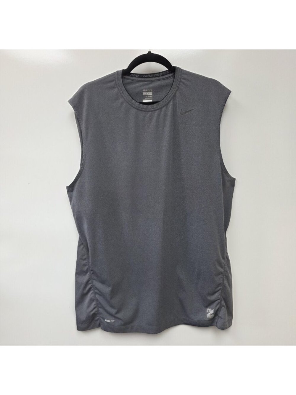 Nike Pro Shirt Mens 2XL Gray Sleeveless Fitted Athletic Tank Top 269608-021